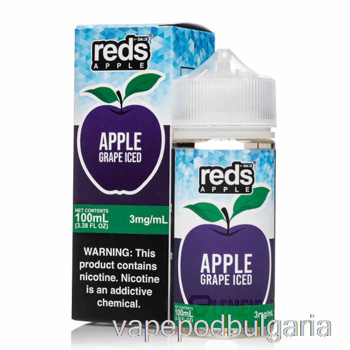 Vape Bulgaria Iced Grape - Reds Apple E-juice - 7 Daze - 100ml 12mg